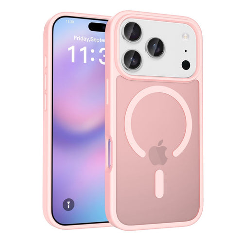 Pulgarin & Co Frosted MagSafe iPhone Case in Pink - silicone bumper edges
